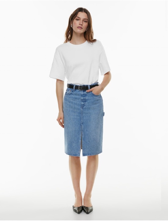 Denim Forum Dresses & Skirts - Aritzia Denim Forum The 90’s Pencil Midi Denim Skirt in Blue Sz 28 utility